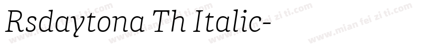 Rsdaytona Th Italic字体转换